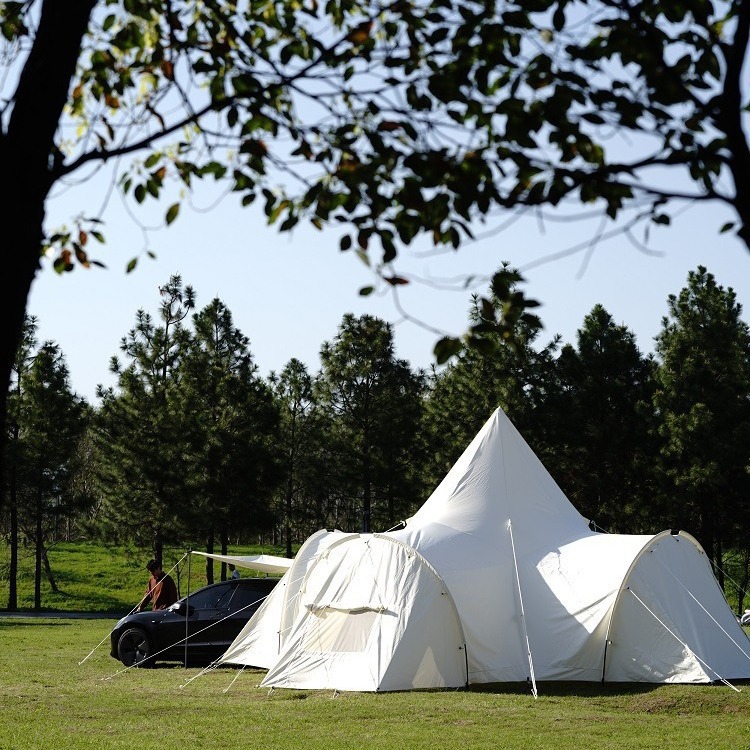 穹顶天幕帐篷户外露营超大遮阳棚客厅天幕云盖便携式折叠防晒天幕