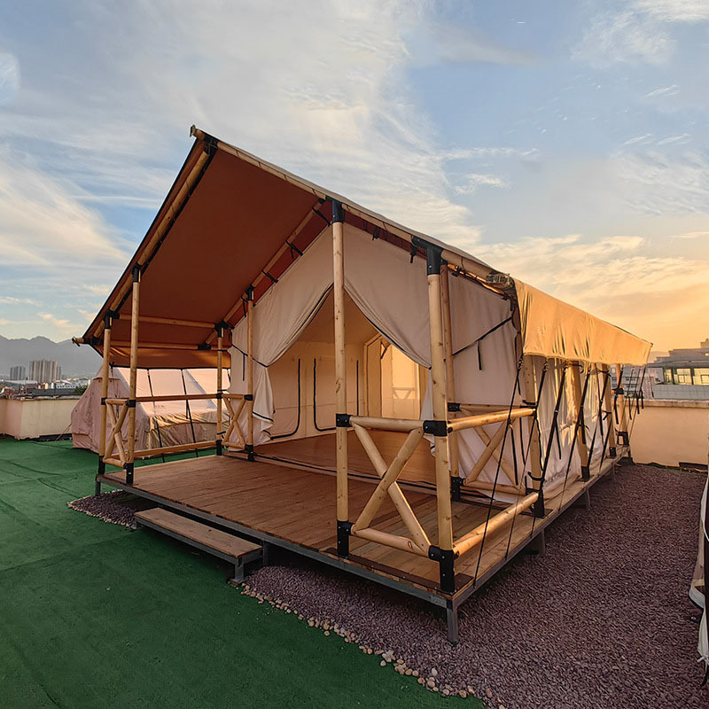 营地小屋篷房防雨户外露营酒店帐篷度假村景区野奢游牧帐篷小木屋